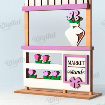 Intra απο ξύλο plywood 3mm-4mm πάχος 3D Flower Market Standing Decors Δίασταση 30x20 cm INTRAFABR-119136188 - Image 6