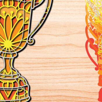 Intra απο ξύλο plywood 3mm-4mm πάχος Τρισδιάστατη δέσμη ποδοσφαίρου Sports Layer Cut Δίασταση 15x15 cm INTRAFABR-25427919 - Image 3