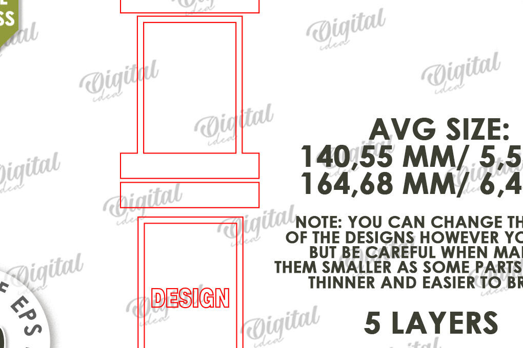 Intra απο ξύλο plywood 3mm-4mm πάχος Τρισδιάστατη αστεία κορνίζα φωτογραφιών Δίασταση 20x30 cm INTRAFABR-116268571 - Image 3
