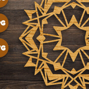 Intra απο ξύλο plywood 3mm-4mm πάχος 3D Geometric Mandala  Cricut Δίασταση 30x30 cm INTRAFABR-74380504 - Image 1