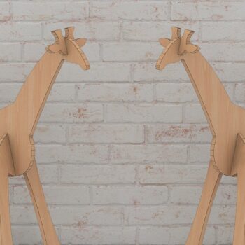 Intra απο ξύλο plywood 3mm-4mm πάχος Τρισδιάστατα λέιζερ καμηλοπάρδαλης παζλ με ζώα Δίασταση 30x20 cm INTRAFABR-40156350 - Image 2