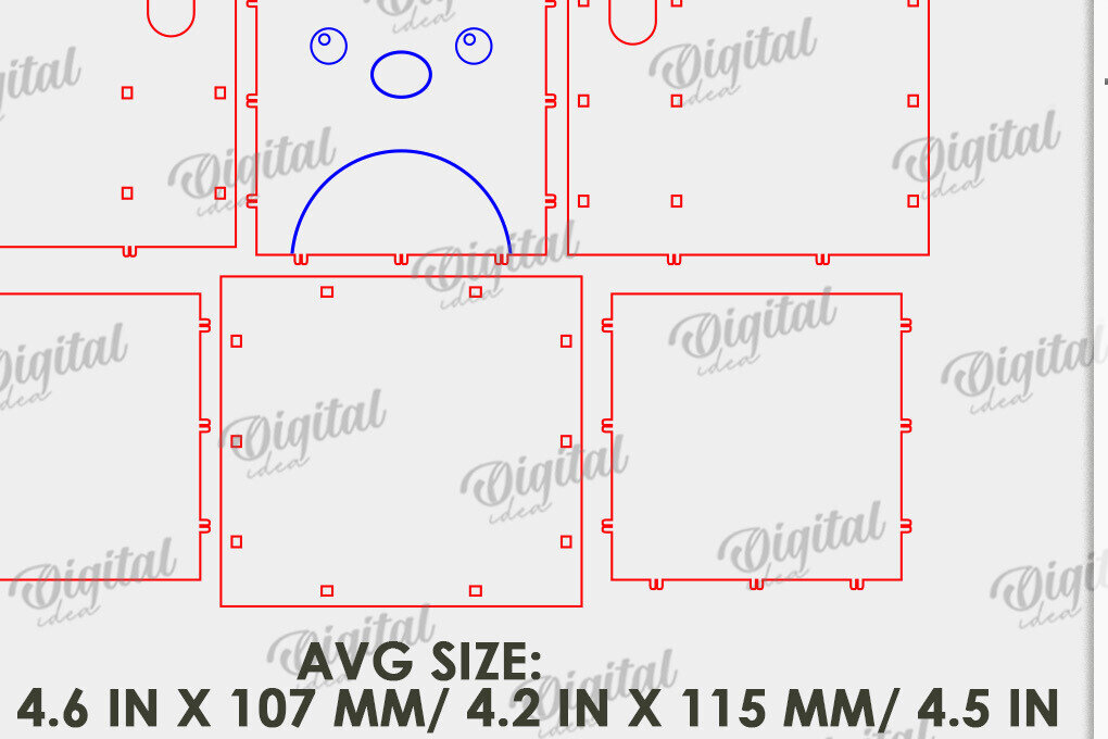 Intra απο ξύλο plywood 3mm-4mm πάχος Τρισδιάστατα γυαλιά και θήκη για μολύβι Δίασταση 30x20 cm INTRAFABR-122067306 - Image 2