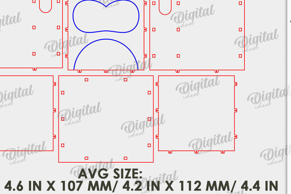 Intra απο ξύλο plywood 3mm-4mm πάχος Τρισδιάστατα γυαλιά και θήκη για μολύβι Δίασταση 30x20 cm INTRAFABR-122067410 - Image 2