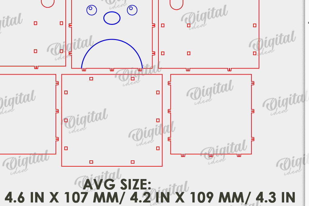 Intra απο ξύλο plywood 3mm-4mm πάχος Τρισδιάστατα γυαλιά και θήκη για μολύβι Δίασταση 30x20 cm INTRAFABR-122067246 - Image 2