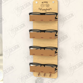 Intra απο ξύλο plywood 3mm-4mm πάχος Τρισδιάστατη θήκη γυαλιών κοπής με λέιζερ | CNC Δίασταση 15x15 cm INTRAFABR-123095502 - Image 1