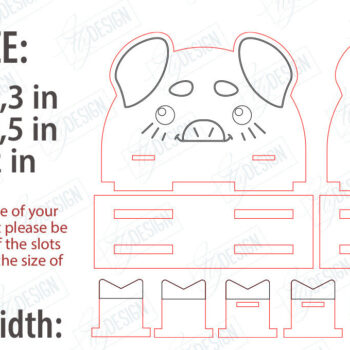 Intra απο ξύλο plywood 3mm-4mm πάχος 3D Glasses Holders |CNC Δίασταση 15x15 cm INTRAFABR-121598388 - Image 2