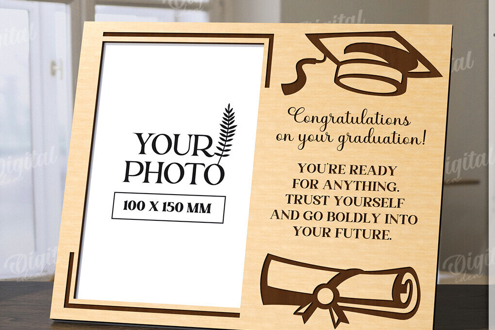 Intra απο ξύλο plywood 3mm-4mm πάχος 3D Graduation Κορνίζα Δίασταση 20x30 cm INTRAFABR-120714126