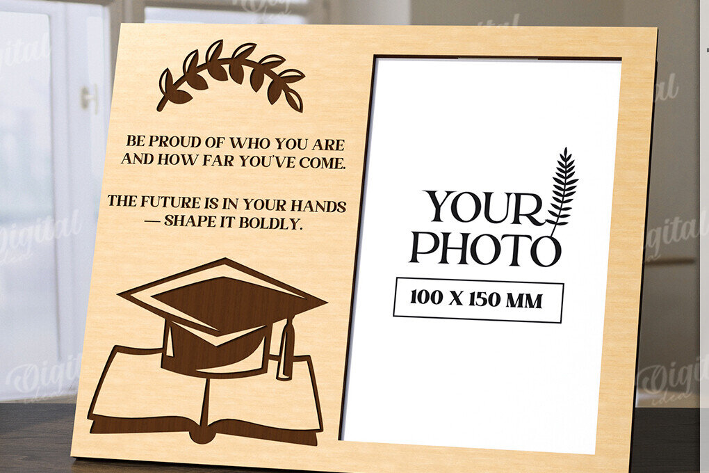 Intra απο ξύλο plywood 3mm-4mm πάχος 3D Graduation Κορνίζα Δίασταση 20x30 cm INTRAFABR-120713690 - Image 1