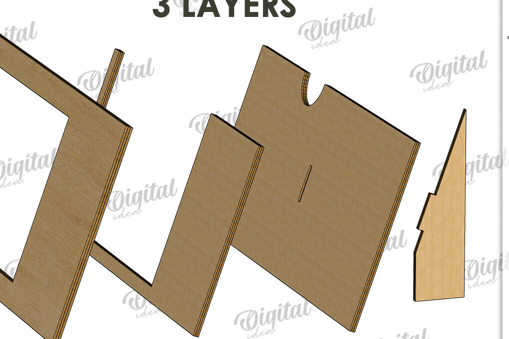 Intra απο ξύλο plywood 3mm-4mm πάχος 3D Graduation Κορνίζα Δίασταση 20x30 cm INTRAFABR-120713690 - Image 2