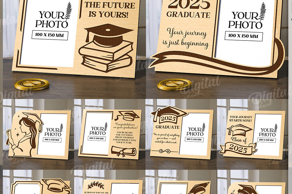 Intra απο ξύλο plywood 3mm-4mm πάχος κορνίζες 3D Graduation Δίασταση 20x30 cm INTRAFABR-120492531 - Image 1