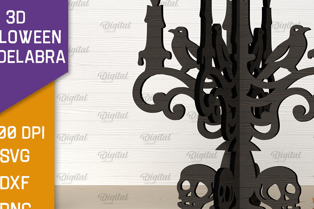 Intra απο ξύλο plywood 3mm-4mm πάχος Τρισδιάστατο σχέδιο αποκοπής με λέιζερ για αποκριάτικες κηροπήγια Δίασταση 15x15 cm INTRAFABR-103851769