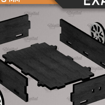 Intra απο ξύλο plywood 3mm-4mm πάχος Δέσμη κοπής με λέιζερ τρισδιάστατα καρότσια αποκριών Δίασταση 15x15 cm INTRAFABR-106137826 - Image 4