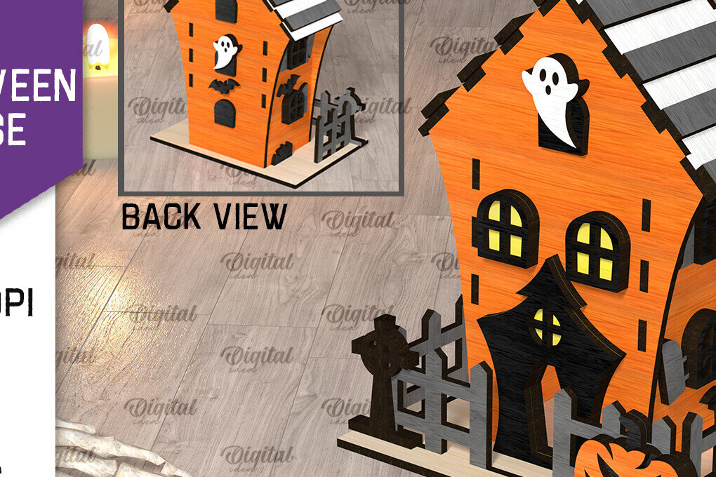 Intra απο ξύλο plywood 3mm-4mm πάχος τρισδιάστατου σπιτιού αποκριών Δίασταση 15x15 cm INTRAFABR-107175533