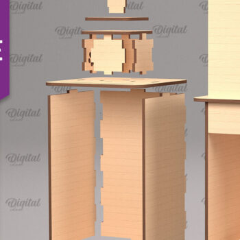 Intra απο ξύλο plywood 3mm-4mm πάχος Τρισδιάστατο αποκριάτικο φανάρι με λέιζερ Δίασταση 15x15 cm INTRAFABR-105938980 - Image 3