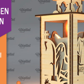 Intra απο ξύλο plywood 3mm-4mm πάχος Δέσμη κοπής με λέιζερ 3D Halloween Lanterns Δίασταση 15x15 cm INTRAFABR-105938902 - Image 10