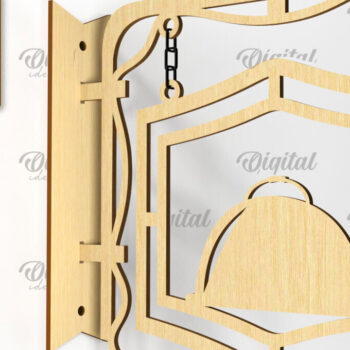 Intra απο ξύλο plywood 3mm-4mm πάχος 3D Κρεμαστή διακοσμητική πινακίδα Δίασταση 30x20 cm INTRAFABR-87754272 - Image 3