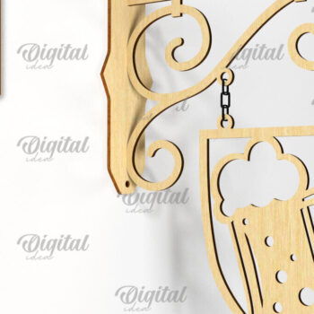 Intra απο ξύλο plywood 3mm-4mm πάχος 3D Κρεμαστή διακοσμητική πινακίδα Δίασταση 30x20 cm INTRAFABR-87754272 - Image 5