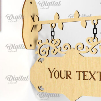 Intra απο ξύλο plywood 3mm-4mm πάχος 3D Κρεμαστή διακοσμητική πινακίδα Δίασταση 30x20 cm INTRAFABR-87754272 - Image 8