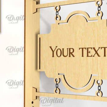 Intra απο ξύλο plywood 3mm-4mm πάχος 3D Κρεμαστή διακοσμητική πινακίδα Δίασταση 30x20 cm INTRAFABR-87754272 - Image 9