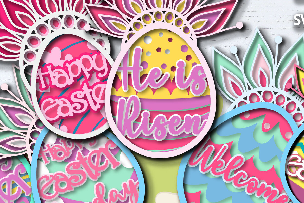 Intra απο ξύλο plywood 3mm-4mm πάχος Τρισδιάστατη με μεγάλη δέσμη για χαρούμενο Πάσχα Δίασταση 15x15 cm INTRAFABR-25571801