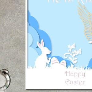 Intra απο ξύλο plywood 3mm-4mm πάχος 3D He is Risen Easter Shadow Box Δίασταση 25x25 cm INTRAFABR-25601901