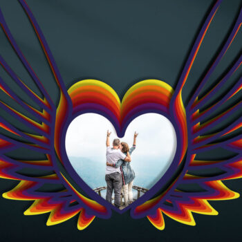 Intra απο ξύλο plywood 3mm-4mm πάχος Κορνίζα 3D Heart Angel Wings Δίασταση 20x30 cm INTRAFABR-25168668 - Image 2