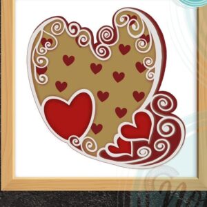 Intra απο ξύλο plywood 3mm-4mm πάχος 3D Heart for Love Δίασταση 3000x3000 cm INTRAFABR-57250266