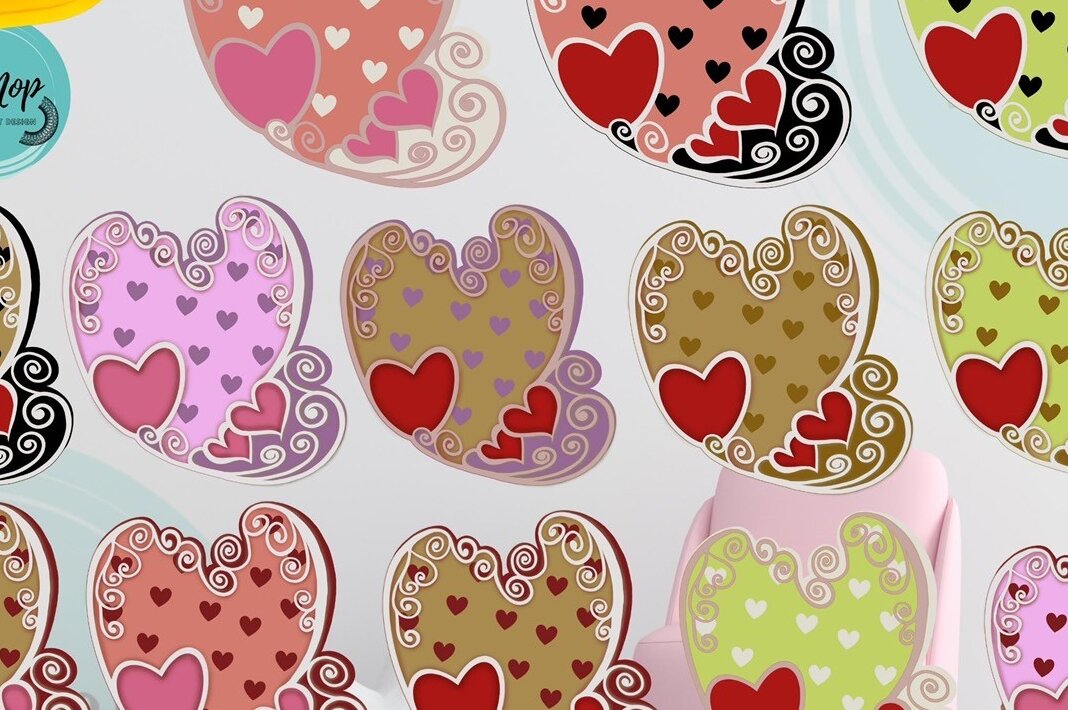 Intra απο ξύλο plywood 3mm-4mm πάχος 3D Heart for Love Δίασταση 3000x3000 cm INTRAFABR-57250266 - Image 3