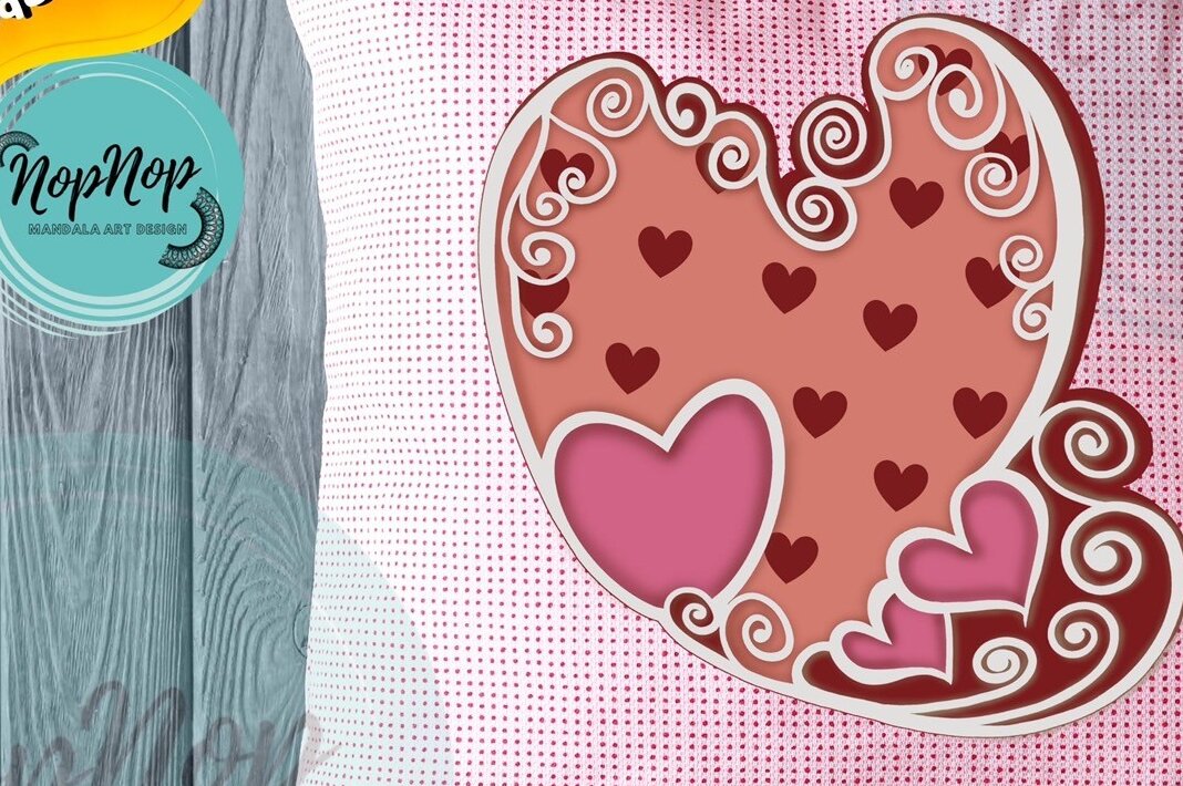 Intra απο ξύλο plywood 3mm-4mm πάχος 3D Heart for Love Δίασταση 3000x3000 cm INTRAFABR-57250266 - Image 7
