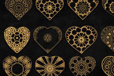 Intra απο ξύλο plywood 3mm-4mm πάχος 3D Heart Mandala Δίασταση 30x30 cm INTRAFABR-91828824