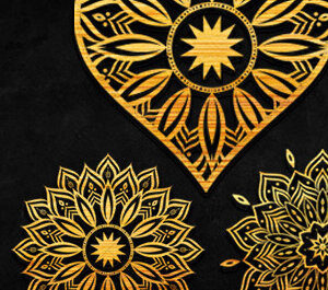 Intra απο ξύλο plywood 3mm-4mm πάχος κοπής με λέιζερ 3D Heart Mandala Δίασταση 30x30 cm INTRAFABR-89461798