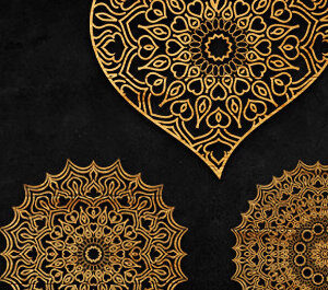 Intra απο ξύλο plywood 3mm-4mm πάχος κοπής με λέιζερ 3D Heart Mandala Δίασταση 30x30 cm INTRAFABR-90189222