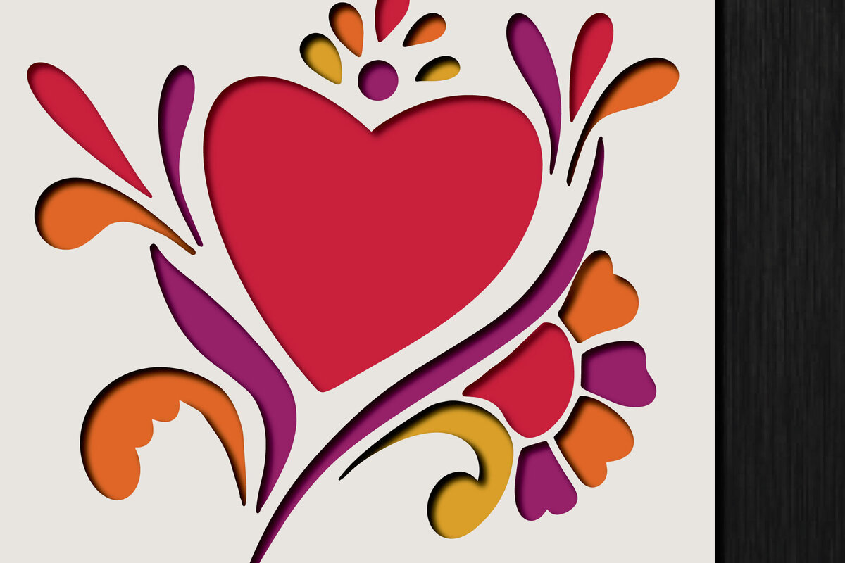 Intra απο ξύλο plywood 3mm-4mm πάχος αποκοπής 3D Heart Shadow Box Δίασταση 25x25 cm INTRAFABR-118420679