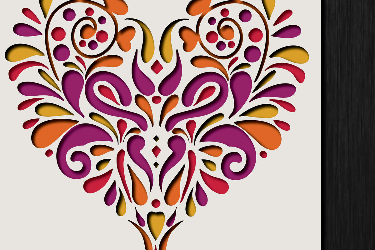 Intra απο ξύλο plywood 3mm-4mm πάχος αποκοπής 3D Heart Shadow Box Δίασταση 25x25 cm INTRAFABR-118421652