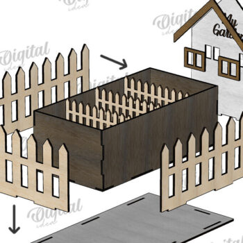 Intra απο ξύλο plywood 3mm-4mm πάχος Τρισδιάστατη στον κήπο του σπιτιού. Plant Pot Δίασταση 30x20 cm INTRAFABR-117412683 - Image 2