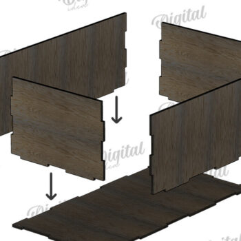 Intra απο ξύλο plywood 3mm-4mm πάχος Τρισδιάστατη στον κήπο του σπιτιού. Plant Pot Δίασταση 30x20 cm INTRAFABR-117412809 - Image 2