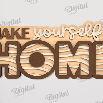 Intra απο ξύλο plywood 3mm-4mm πάχος Δέσμη κοπής με λέιζερ 3D Home Quotes Δίασταση 30x20 cm INTRAFABR-108951216 - Image 6