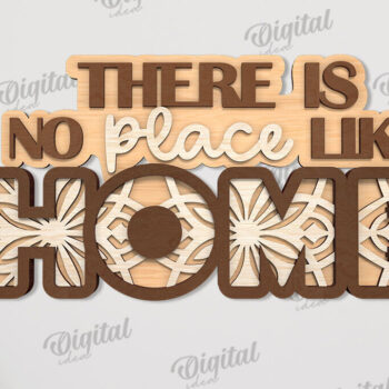 Intra απο ξύλο plywood 3mm-4mm πάχος Δέσμη κοπής με λέιζερ 3D Home Quotes Δίασταση 30x20 cm INTRAFABR-108951216 - Image 10