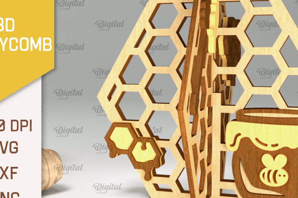 Intra απο ξύλο plywood 3mm-4mm πάχος Τρισδιάστατη με κηρήθρα. Honeycomb Δίασταση 30x20 cm INTRAFABR-100406759