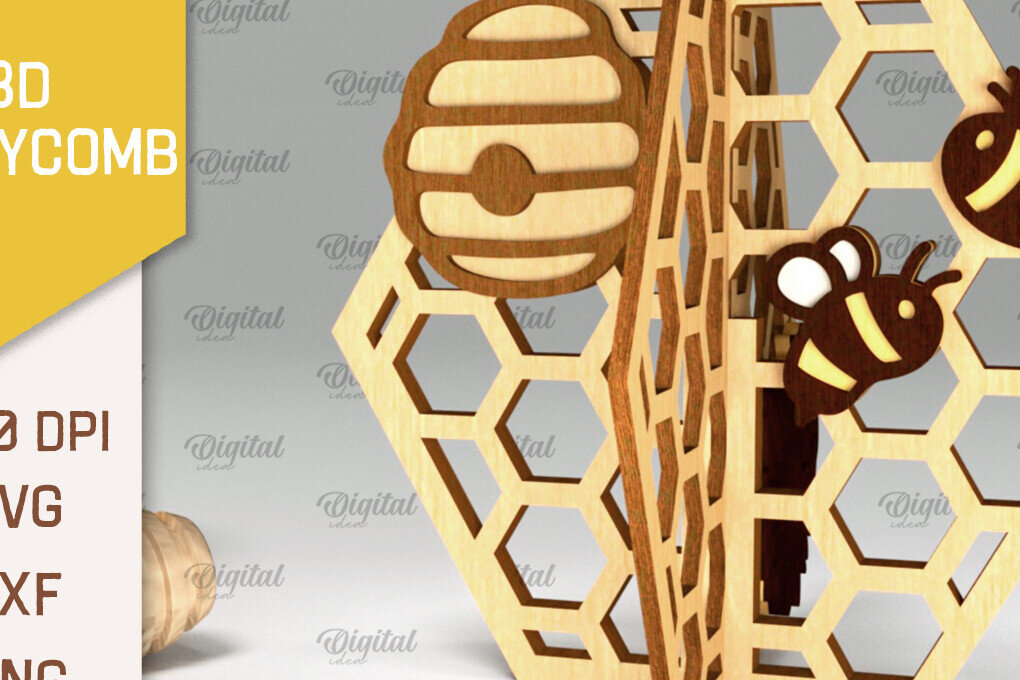 Intra απο ξύλο plywood 3mm-4mm πάχος Τρισδιάστατη με κηρήθρα. Honeycomb Δίασταση 30x20 cm INTRAFABR-100406731