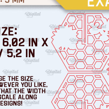 Intra απο ξύλο plywood 3mm-4mm πάχος Δέσμη 3D Honeycombs Δίασταση 30x20 cm INTRAFABR-100536392 - Image 2