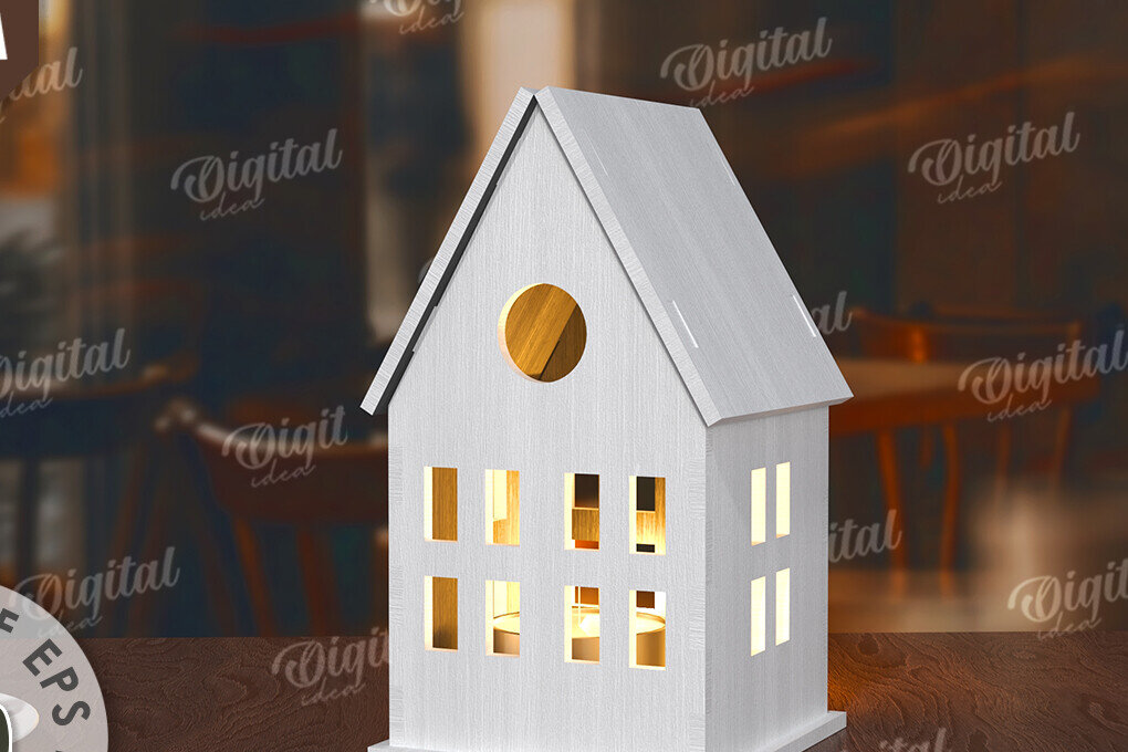 Intra απο ξύλο plywood 3mm-4mm πάχος Τρισδιάστατη σπιτιού. Διακόσμηση σπιτιού Δίασταση 30x20 cm INTRAFABR-117260422