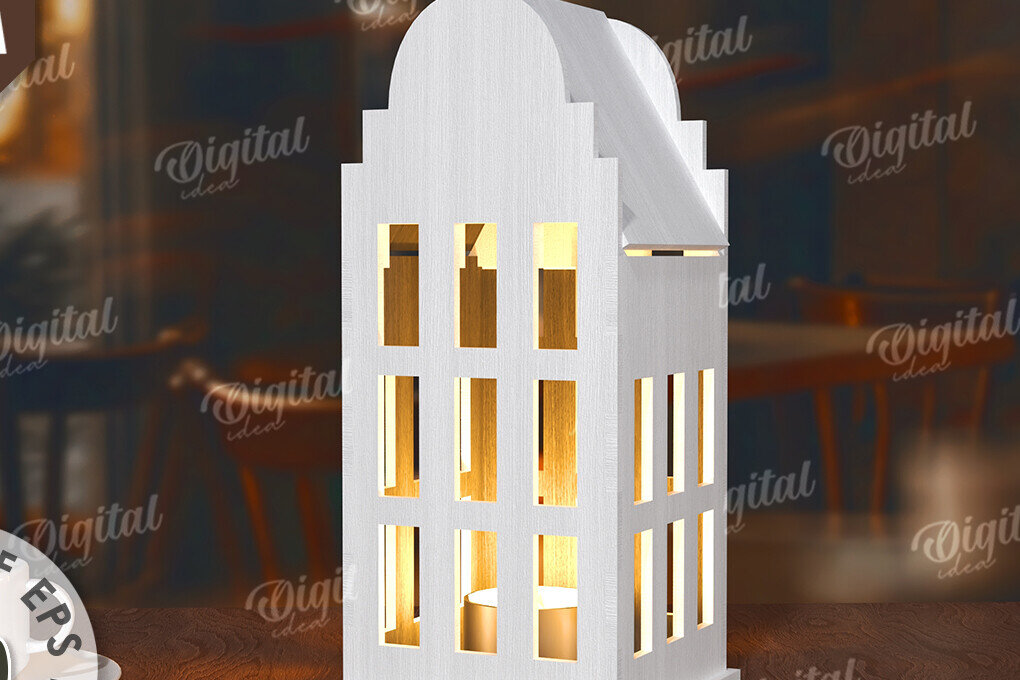 Intra απο ξύλο plywood 3mm-4mm πάχος Τρισδιάστατη σπιτιού. Διακόσμηση σπιτιού Δίασταση 30x20 cm INTRAFABR-117260917 - Image 1