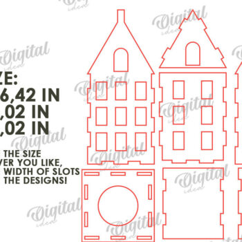 Intra απο ξύλο plywood 3mm-4mm πάχος Τρισδιάστατη σπιτιού. Διακόσμηση σπιτιού Δίασταση 30x20 cm INTRAFABR-117259742 - Image 2