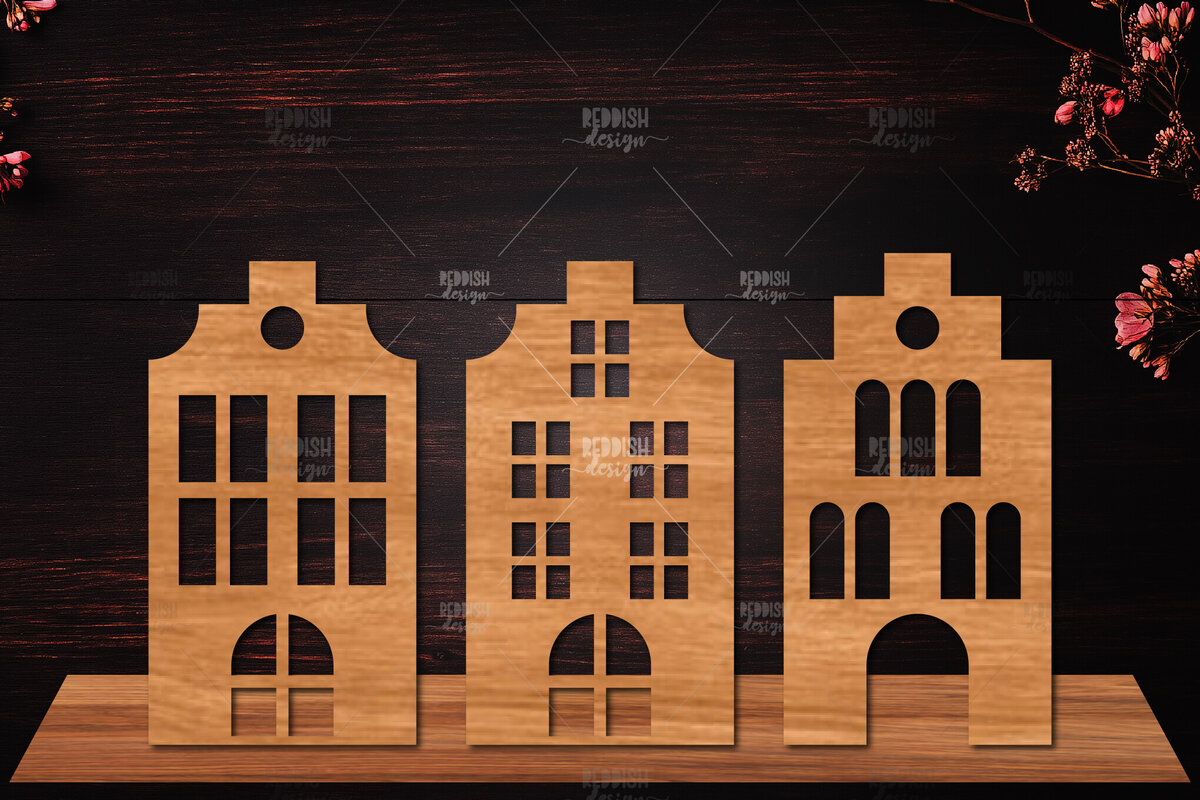 Intra απο ξύλο plywood 3mm-4mm πάχος Τρισδιάστατη βάση κοπής με λέιζερ σπιτιού Διακόσμηση σπιτιού Δίασταση 15x15 cm INTRAFABR-122870191 - Image 1