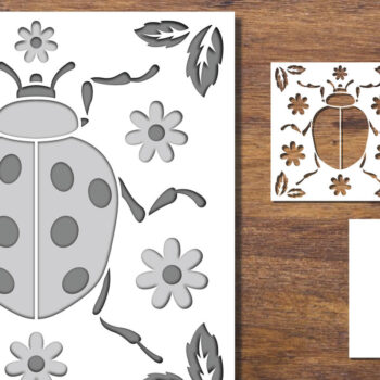 Intra απο ξύλο plywood 3mm-4mm πάχος 3D Papercut με στρώματα εντόμων 1 Δίασταση 15x15 cm INTRAFABR-91701115 - Image 1