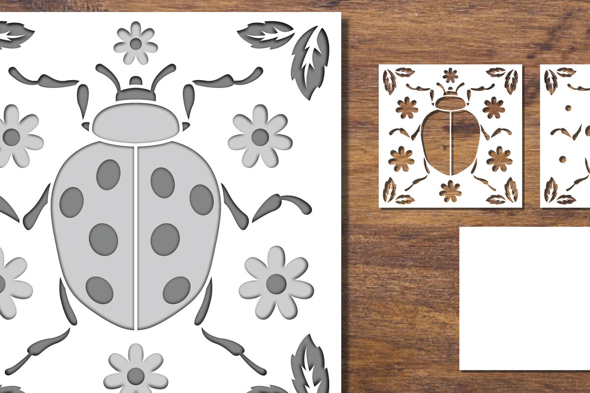 Intra απο ξύλο plywood 3mm-4mm πάχος 3D Papercut με στρώματα εντόμων 1 Δίασταση 15x15 cm INTRAFABR-91701115