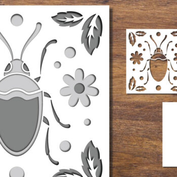 Intra απο ξύλο plywood 3mm-4mm πάχος 3D Papercut με στρώματα εντόμων 3 Δίασταση 15x15 cm INTRAFABR-91701185 - Image 1