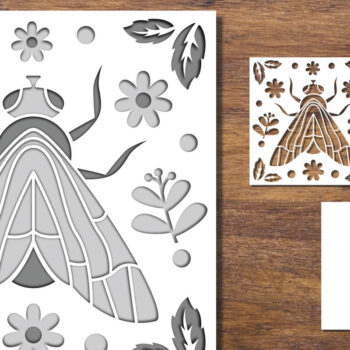 Intra απο ξύλο plywood 3mm-4mm πάχος 3D Papercut με στρώματα εντόμων 4 Δίασταση 15x15 cm INTRAFABR-91701240 - Image 1