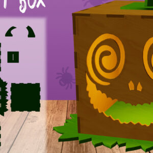 Intra απο ξύλο plywood 3mm-4mm πάχος Τρισδιάστατη Jack O Δίασταση 15x15 cm INTRAFABR-78569920